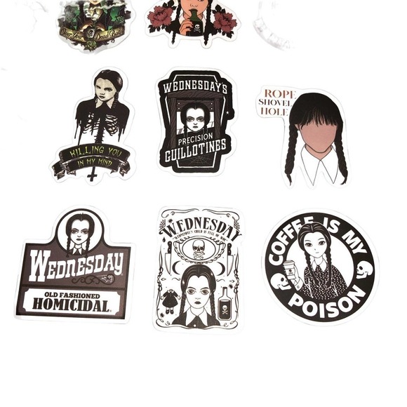 Wednesday Addams Assorted Stickers 23 Stickers - Picture 3 of 8